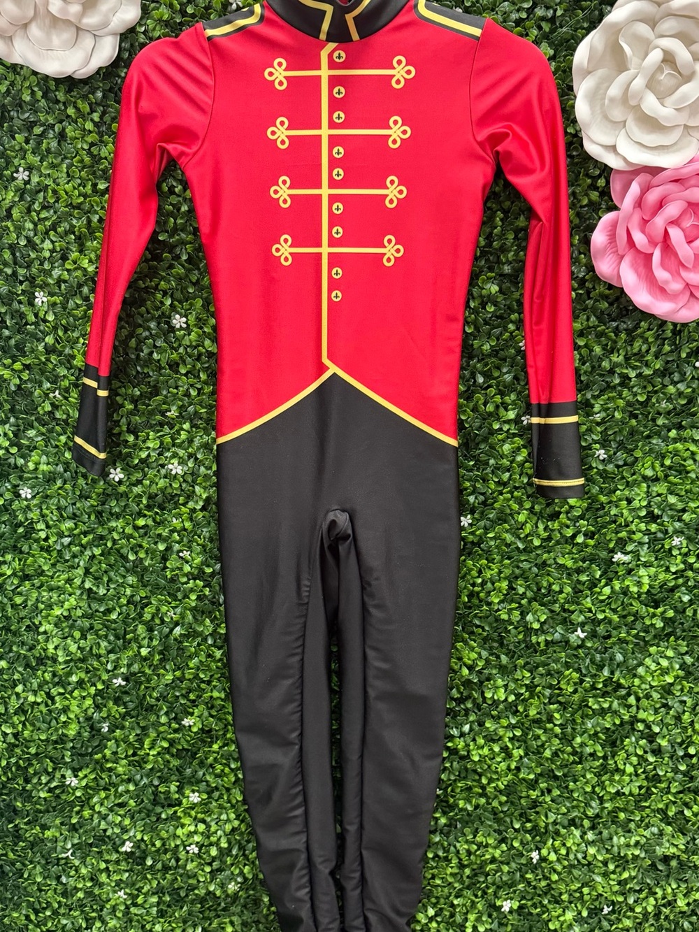 Kids Red and Black Nutcracker-Style Dance Costume